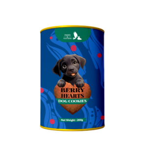 Berry Hearts Dog Cookies